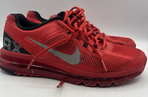 Nike Air Max 2014 Running Shoes Mens US 8.5 Red Mesh Athletic Sneakers